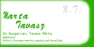 marta tavasz business card