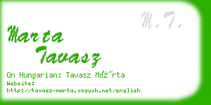 marta tavasz business card